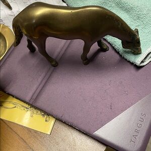 Vintage Brass Horse Sculpture